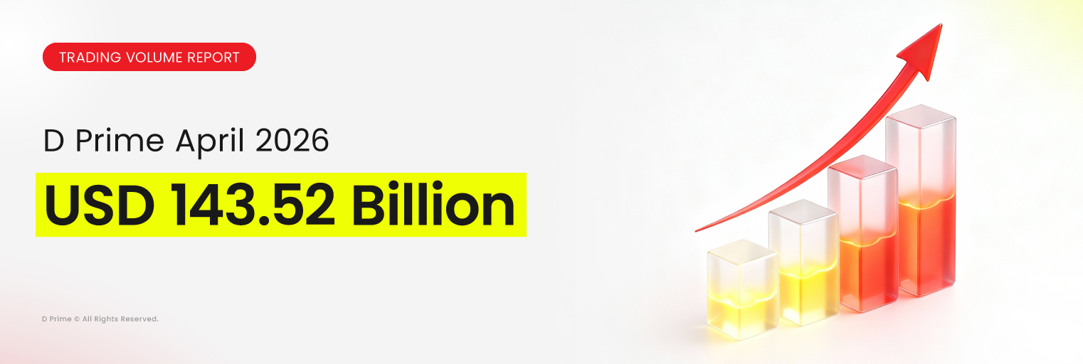D Prime April 2026 trading volume reached USD 143.518 billion as gold volatility increased