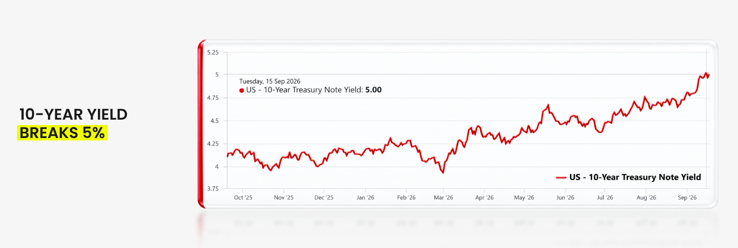 US 10-year Treasury yield breaks above 5%