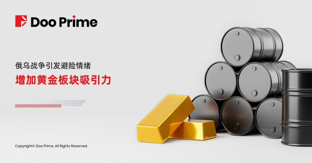 俄乌战争引发避险情绪,增加黄金板块吸引力