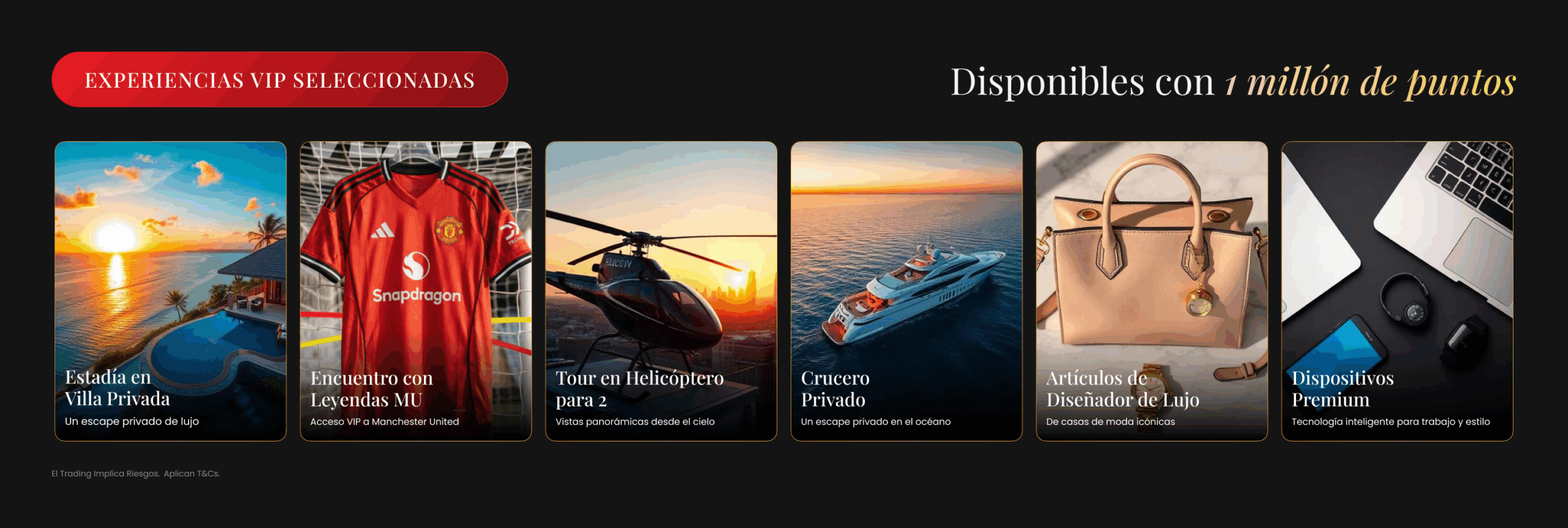 Experiencias de la Bóveda VIP de D Prime disponibles con 1 millón de puntos.