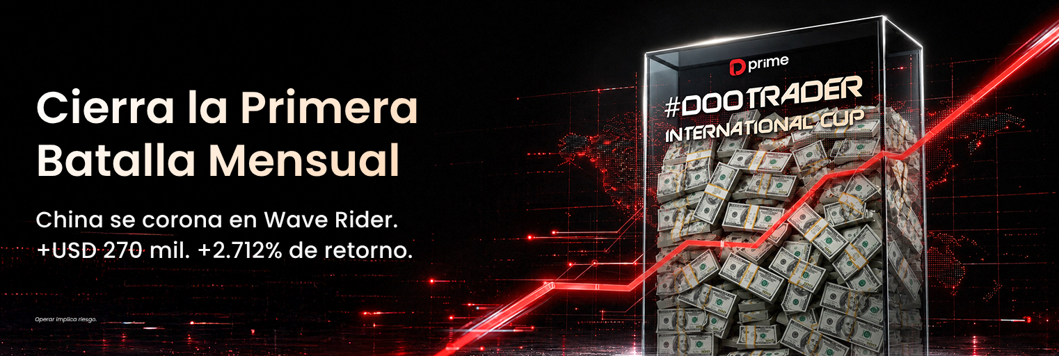 TO_KING gana la primera ronda mensual de #DooTrader International Cup con USD 270,000 de ganancia y un retorno del 2,712%.