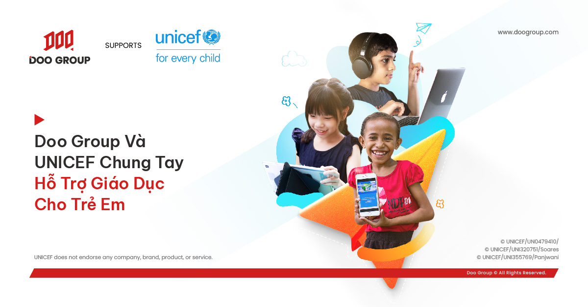 Doo Group & UNICEF Chung Tay Hỗ Trợ Giáo Dục Cho Trẻ Em