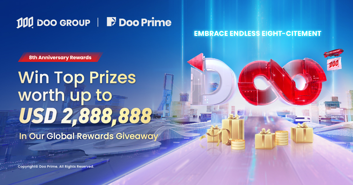 Embrace Endless Eight-citement with Doo Group: Win Top Prizes Worth Up To USD 2,888,888 In Our Global Rewards Giveaway