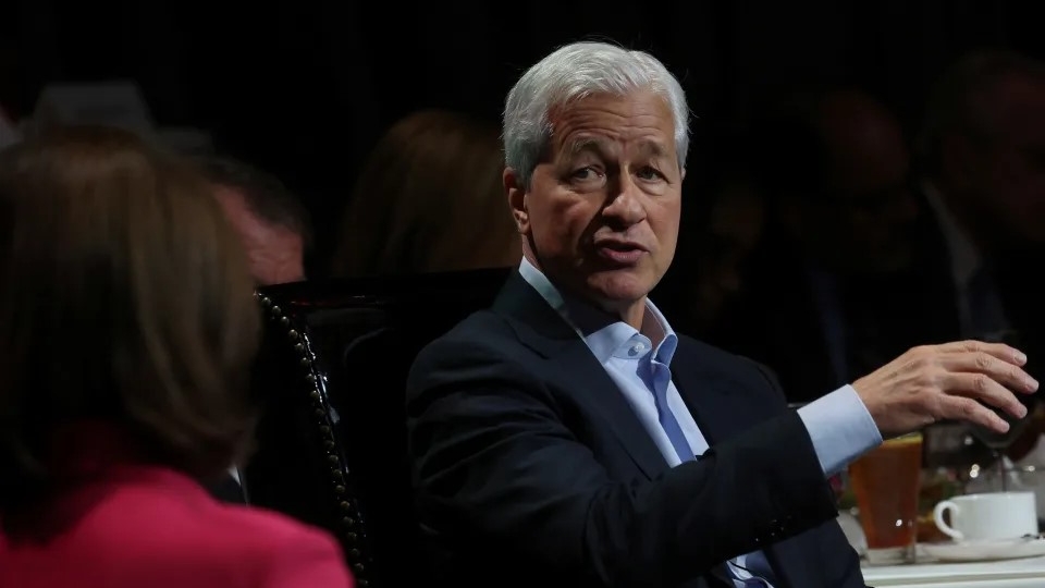 Jamie Dimon describes the current economic boom as 'unbelievable,' during an appearance at the Economic Club of New York in Manhattan. 

Image Source: Reuters 